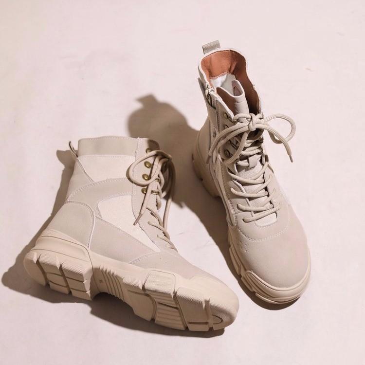 Canvas Martin Boots Women's New Summer Boots Outdoor Leather to Boots Hiking Shoes Desert Boots Platform Boots Women