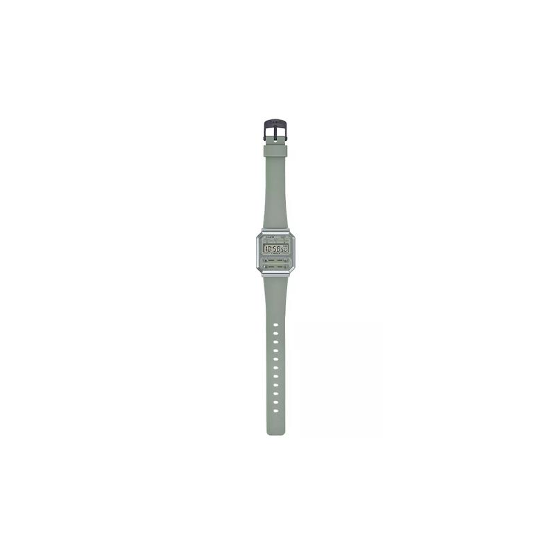 CASIO 30 meters waterproof Quartz resin strap for men and women green dial A100WEF-3A зелёный