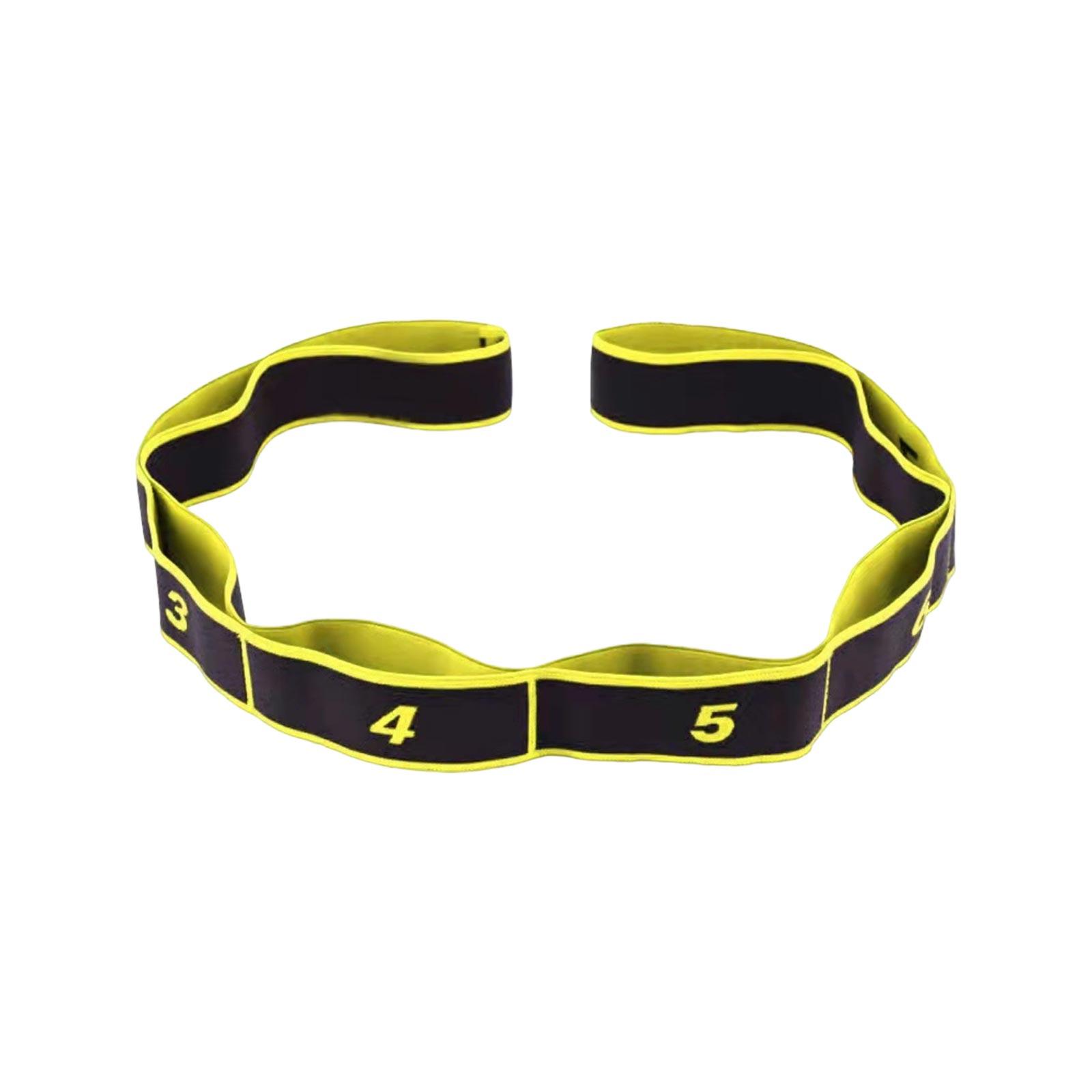 

Resistance Loop Band with 8 Numbered Sections for Adjustable Strength Training Stretching and Physical Therapy Exercises жёлтый