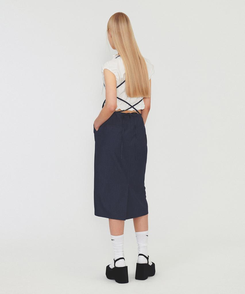 Daiaegeuneol Strap Sleeveless Dress (Blue)
