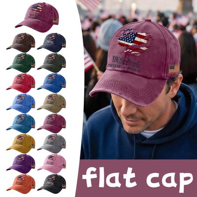 Unisex USA 250th Anniversary Printed Distressed Washed Baseball Cap | Patriotic Vintage Hat For Celebrations