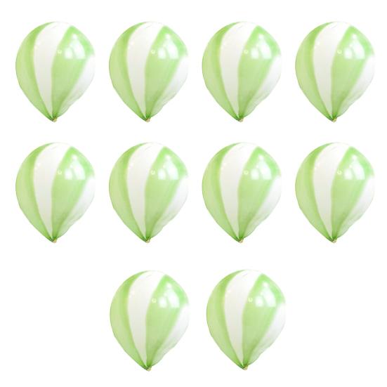 Yousheng 10Pcs/Set 10-inch Party Balloon Marble Agate Pattern Leakproof Anti-burst Thicker Strong Wedding Party Decor Latex Balloon Party Supplies