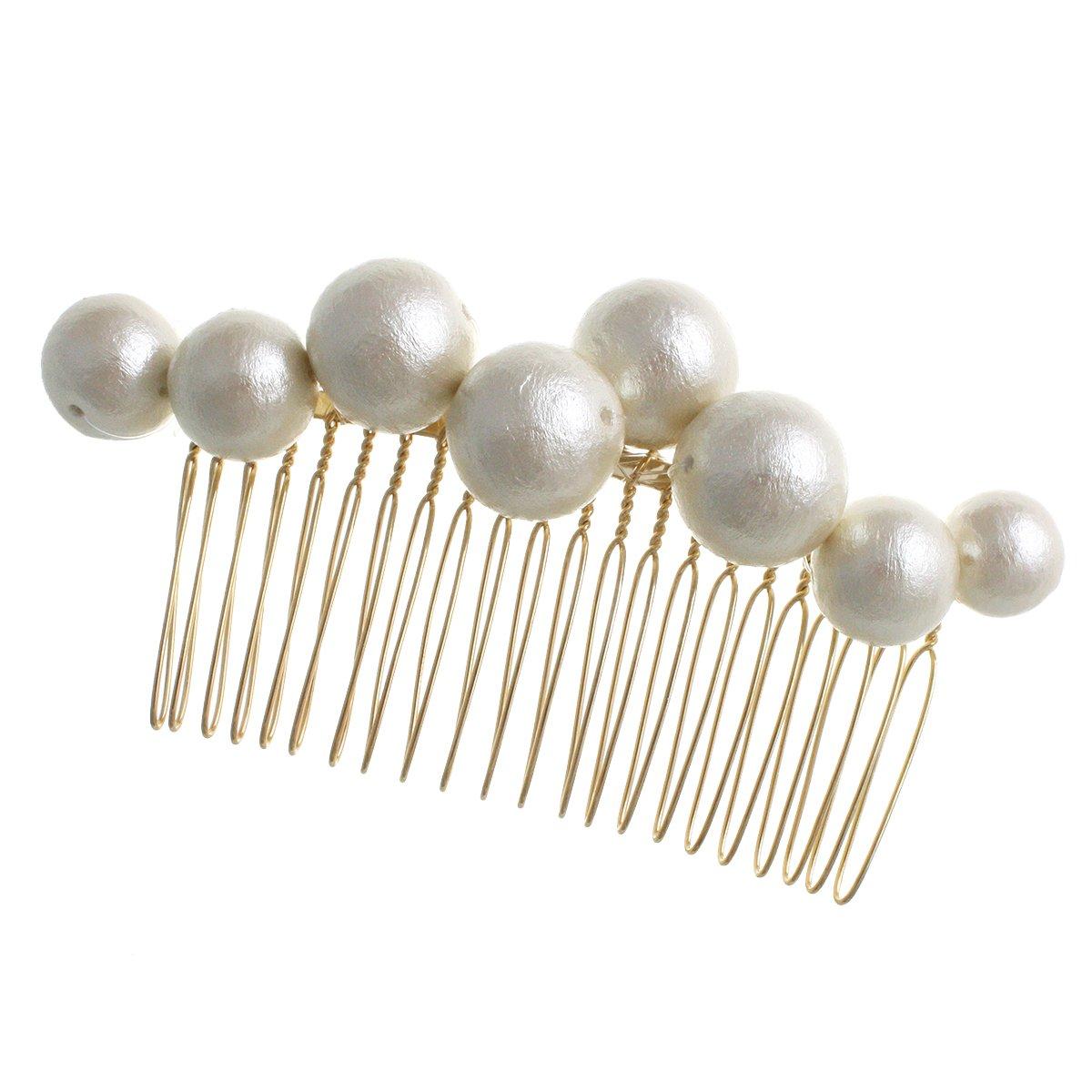 

VINGTAINE Хлопковая жемчужная линия Волосы Волосы Киска H7026 Гребень, Простой, Большой, Аксессуар, золотой