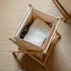 Solid Wood Foldable Laundry Basket for Bedroom and Bathroom Storage