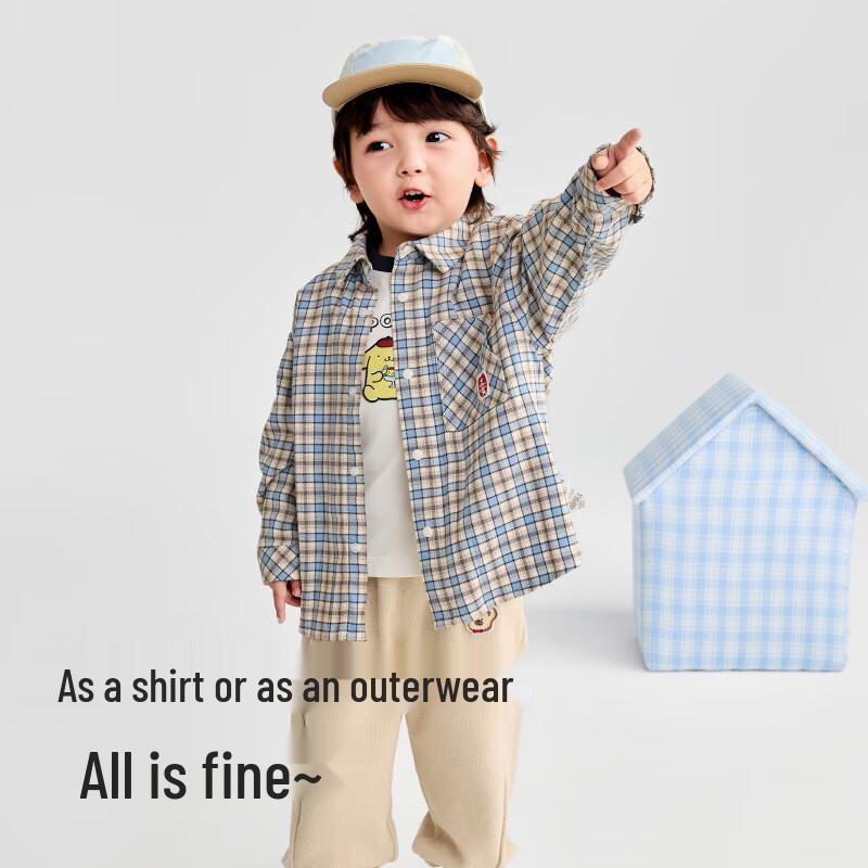 Balabala Boys  Plaid Shirt Jacket 120
