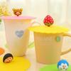 6PCS Cute Silicone Cup Cover - Suction Seal Lid for Coffee Mug