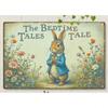 Metal Rabbit Wall Art Rustic Nursery Decor Vintage Illustration 8x12 Inch
