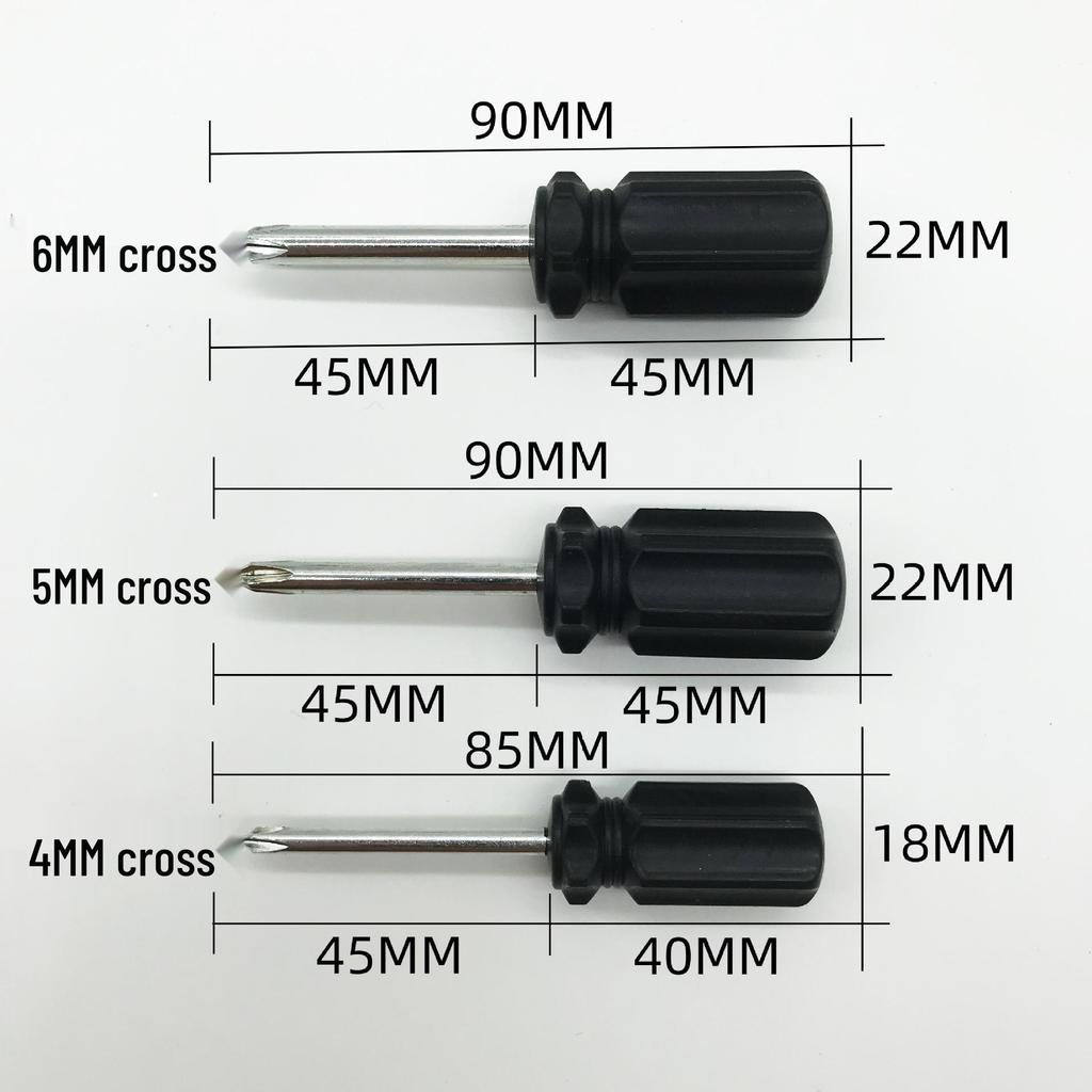 Black Radish Phillips Screwdriver Set: 6MM, 5MM, 4MM Manual Small Screwdrivers
