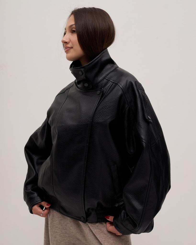 Women's Jacket H 1225 M Black Eco-leather