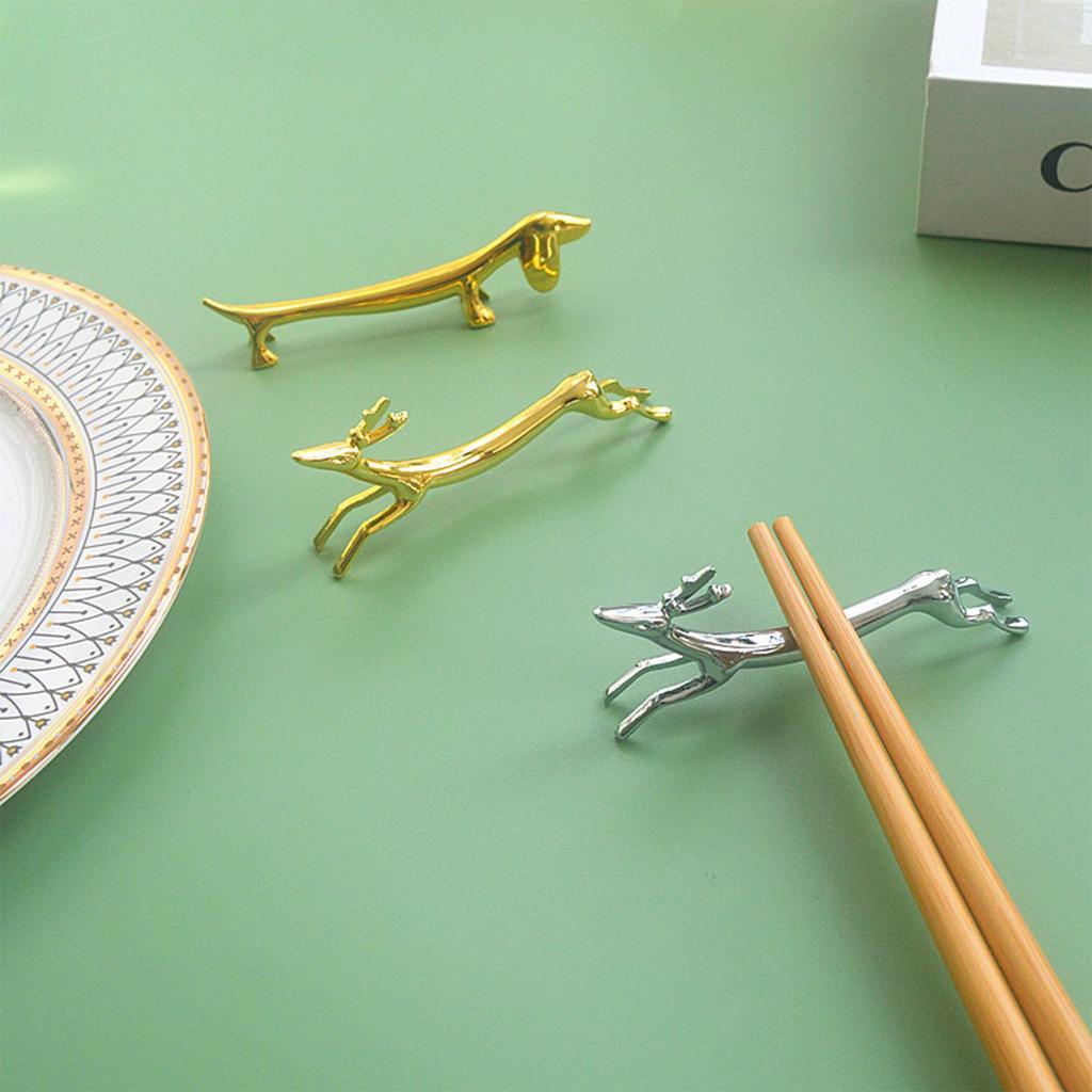 Chopsticks Holder Rest Pillow Alloy Chopstick Rack Stand For Spoon Fork Knife Tableware Brush Home Kitchen Table Decoration