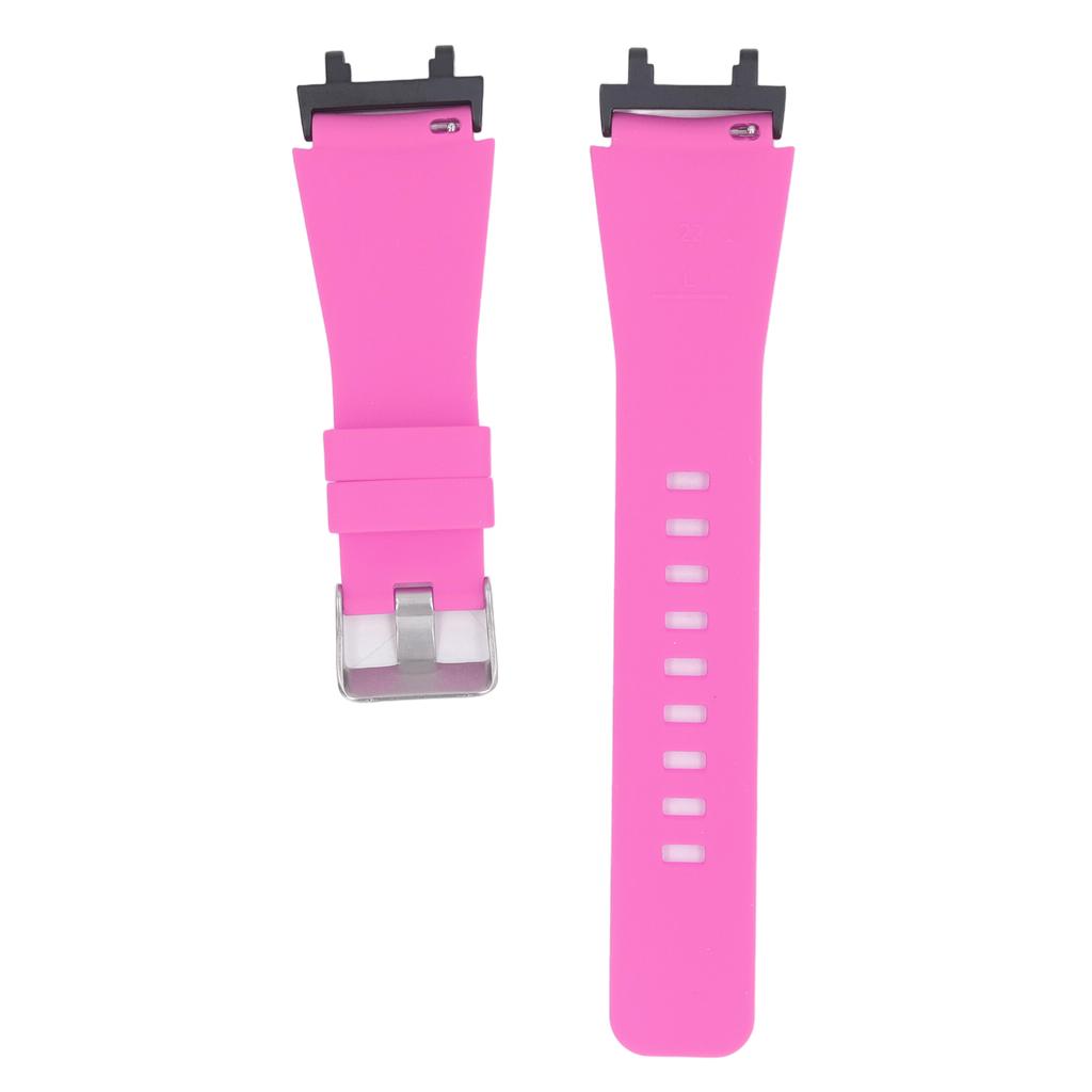 Smart Watch Band for Men Women Metal Silicone Solid Color Elastic Soft Smartwatch Replacement Strap