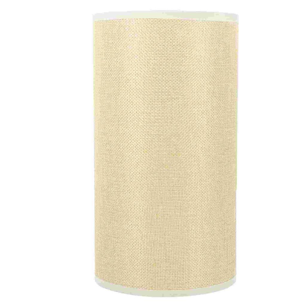 1Pc Round Linen Lamp Shade Replacement Drum Cloth Light Cover Cylinder Fabric Shade Decorative Table Floor Ceiling Pendant Lamp