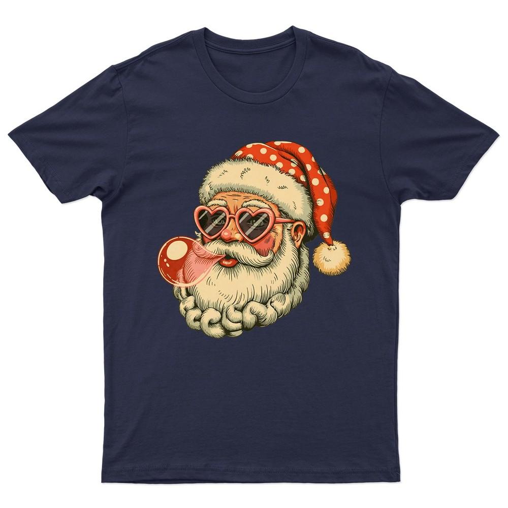 Cool Santa Claus Heart TShirt Unisex Gift Retro Seasonal Funny Xmas Unisexs a