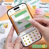 Emoji Sticky Notes: Green Bubble Chat Box Design for Students & Journaling, High-Quality Appearance for Note-Passing Fun.