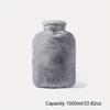 1pc 33.81oz/ 67.63oz Large Capacity Plush Hot Water Bag: PVC Material, Hand Warmer Perfect for Bed
