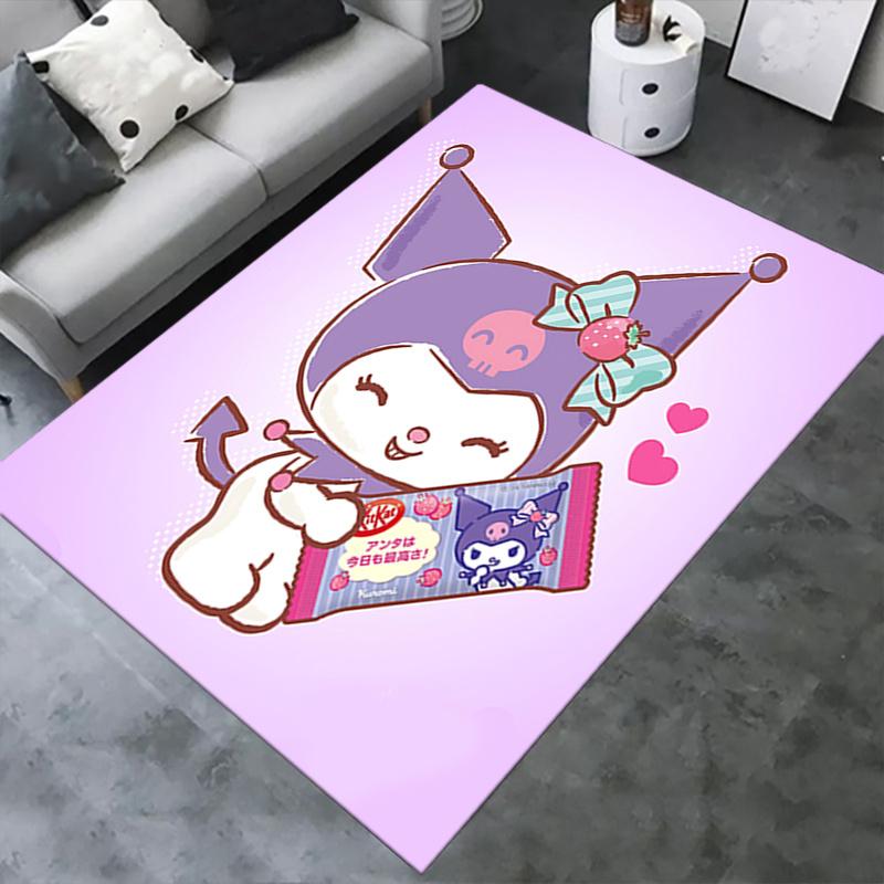 Office Rug Kero-chan, KitKat Anti-Slip Rug, Machine Washable for Living Room, Bedroom, Office, Multiple Sizes, Bedroom Mat, Decorative Mat, Durable Ma