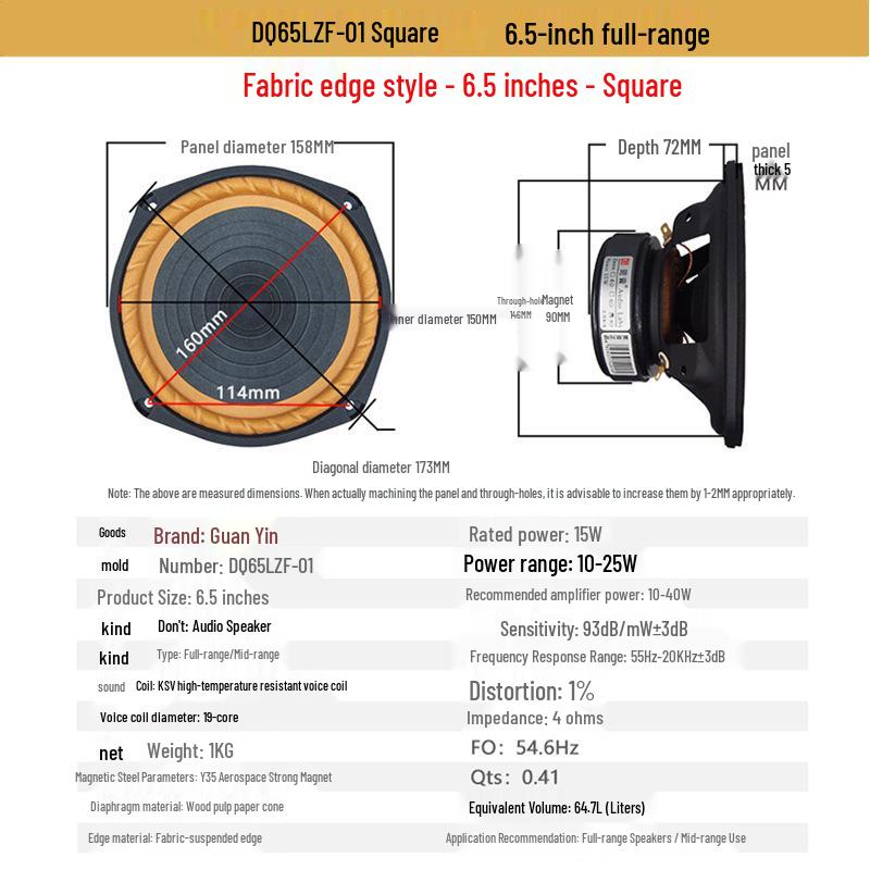 HiFi Compact 4-Inch Full-Range Speaker - Premium 2-Inch To 5-Inch Mini Sound Loudspeaker.