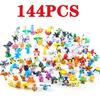 144pcs  Pikachu Action Figure Toys Mini Figures Model Toy Pikachu Anime Doll Birthday Christmas Gifts Figurines Twisted Models