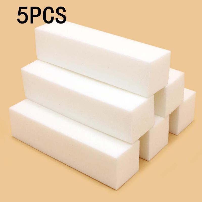 5/10PCS Four Sided Nail File 100 Grit Sanding Files Block Professional Nail Files For Manicure Nail Art Buffer Polish Tools