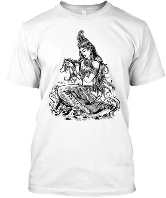 

Asian Mermaid 100% Cotton T-shirt Mens Tees Top Made in the USA T-Shirt Tee Top Unisex 4XL