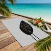 Gold Monstera Beach Towel Single Sided 2DPrint Soft Microfiber Beach Towel Beach Pool Spa Bathroom Tropical Decor Luxurious Gift