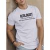 European Size Men'S Casual Geologist Graphic Tee, 100% Cotton Crew Neck Short Sleeve T-Shirt, Slight Stretch Knit Fabric, Regular Fit Summer Top