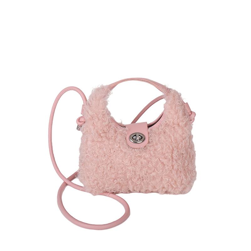 Autumn and Winter Lamb Wool Bag Plush Bag Plush Bag Shoulder Crossbody Handbag Women's Bag Versatile