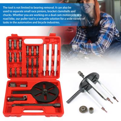 Ensemble d'outils d'extraction de démontage de roulement interne, antirouille, résistant à la corrosion, outil de retrait de roulement de vélo automobile, ensemble d'extracteurs de roulement à trou borgne