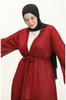Women's Fashion Big Size Large Size Kimono 4705-05 Claret Red