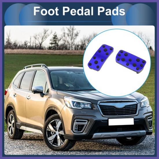 2Pcs Automatic Foot Accelerator Pedal Covers for Subaru Forester 06-18 Blue