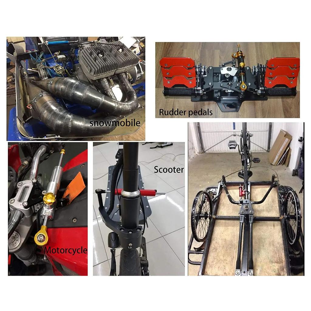 Verstellbarer Motorrad-Lenkungsdämpfer, Universelle Passform, Verbesserte Stabilität, Lenkungsstabilisator für Motorräder