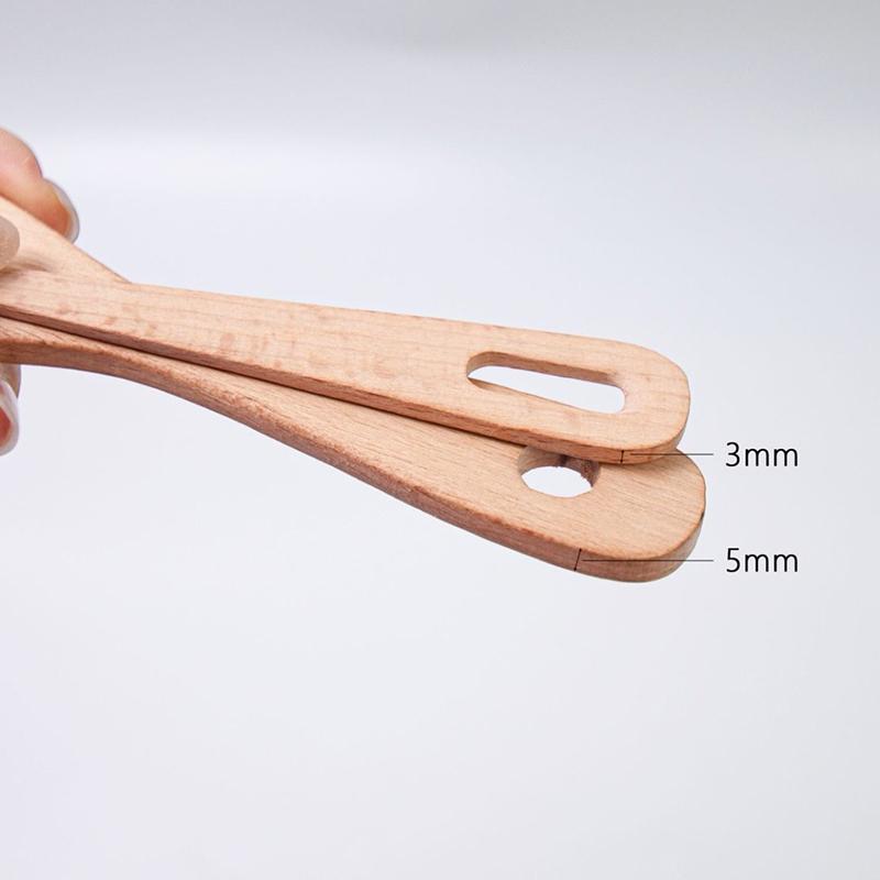2Pcs Knitting Fork And Eye Needle Kit Wooden Cording Tool Fork Braider Lightweight Knitting Fork Braided Tool
