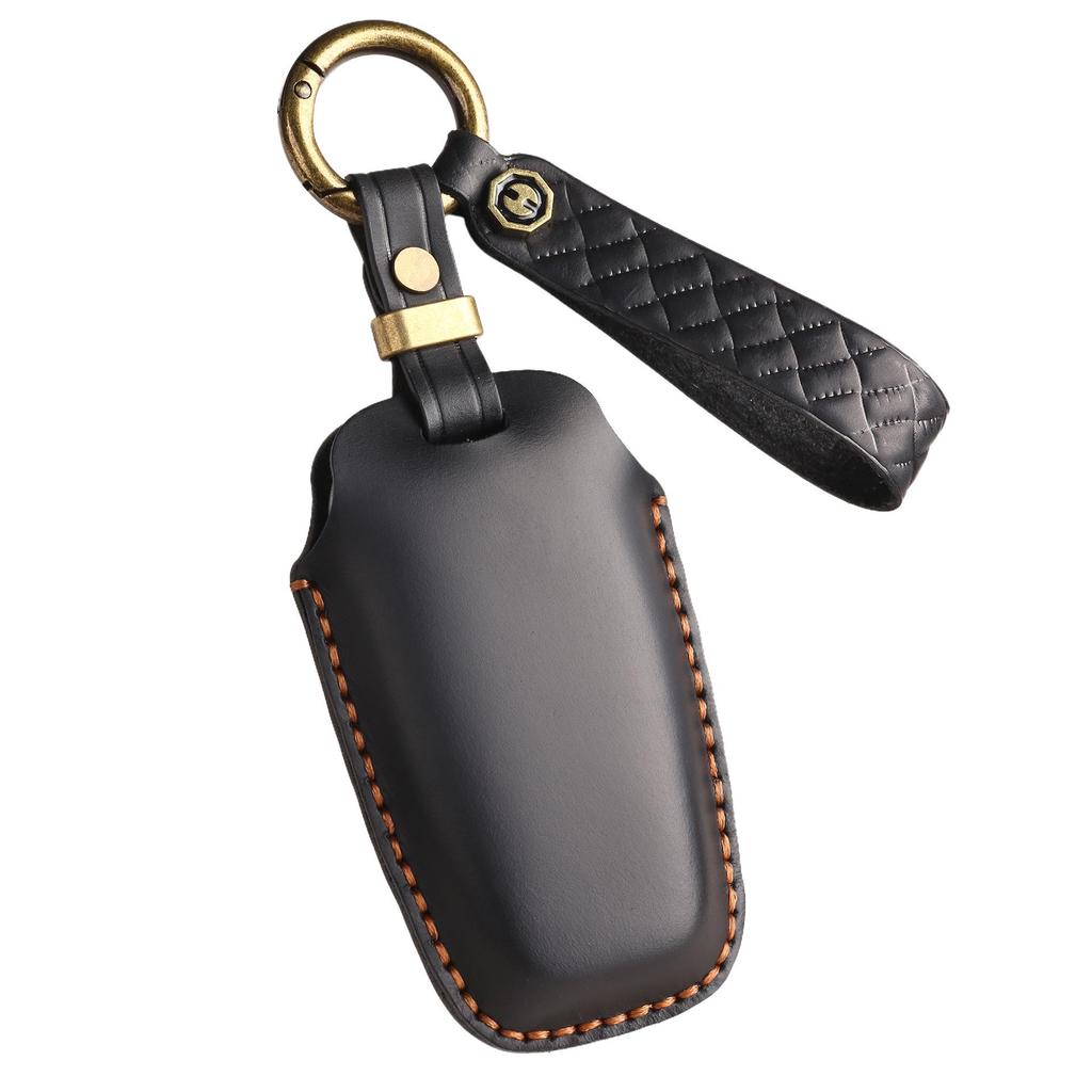 Leder Retro Schlüsselhülle für Hongqi H5/H7 - Handgefertigte Schutzhülle mit Schnalle