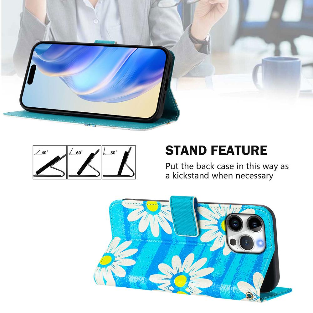 Coloured Drawing Wallet Case for Moto G Stylus 4G 5G E13 E22 E22i E32 Shockproof Stand Card Slots Strap Flip Phone Cover Cover