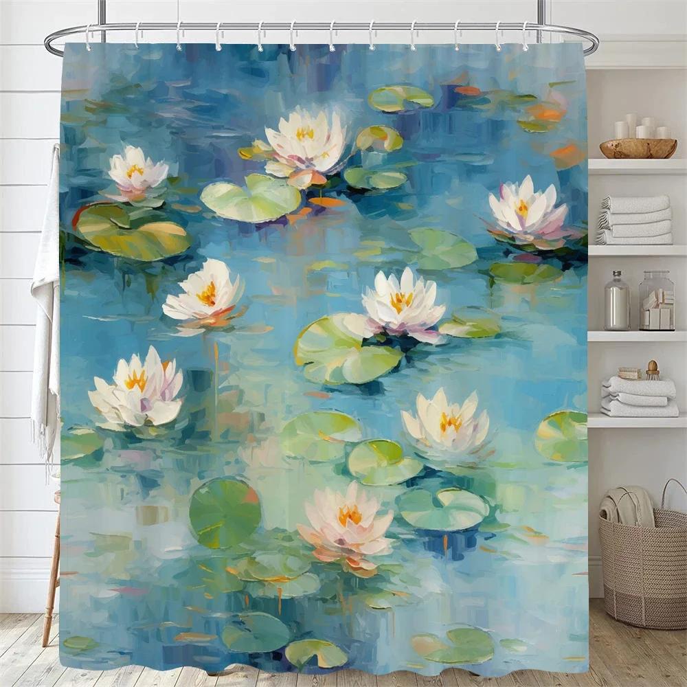 

Bathroom Floral Shower Curtain, Retro Flower Farmhouse Flower Plant Butterfly Animal , Bathtub Shower Curtain With Hooks W60H190(CM)-1 Pcs