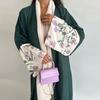 MQ136 Embroidered Floral Cardigan Robe Abaya - Women's Fashion Loose Outerwear for Dubai, Middle East, European & American Styles