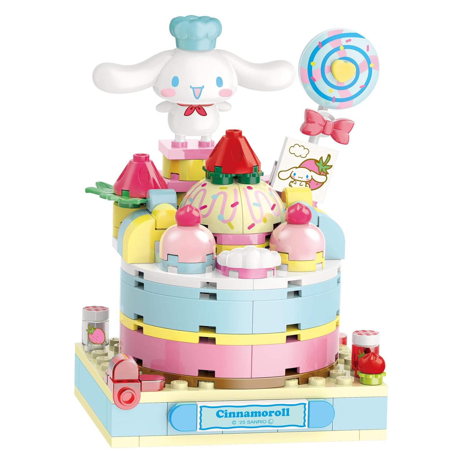 Onda Sanrio Киннаморолл Клубничный Торт Строительный Обучающий для sb02 Кубики, KEEPPLAY, Игрушка, Сборка, Милый, Пластик, Дети,