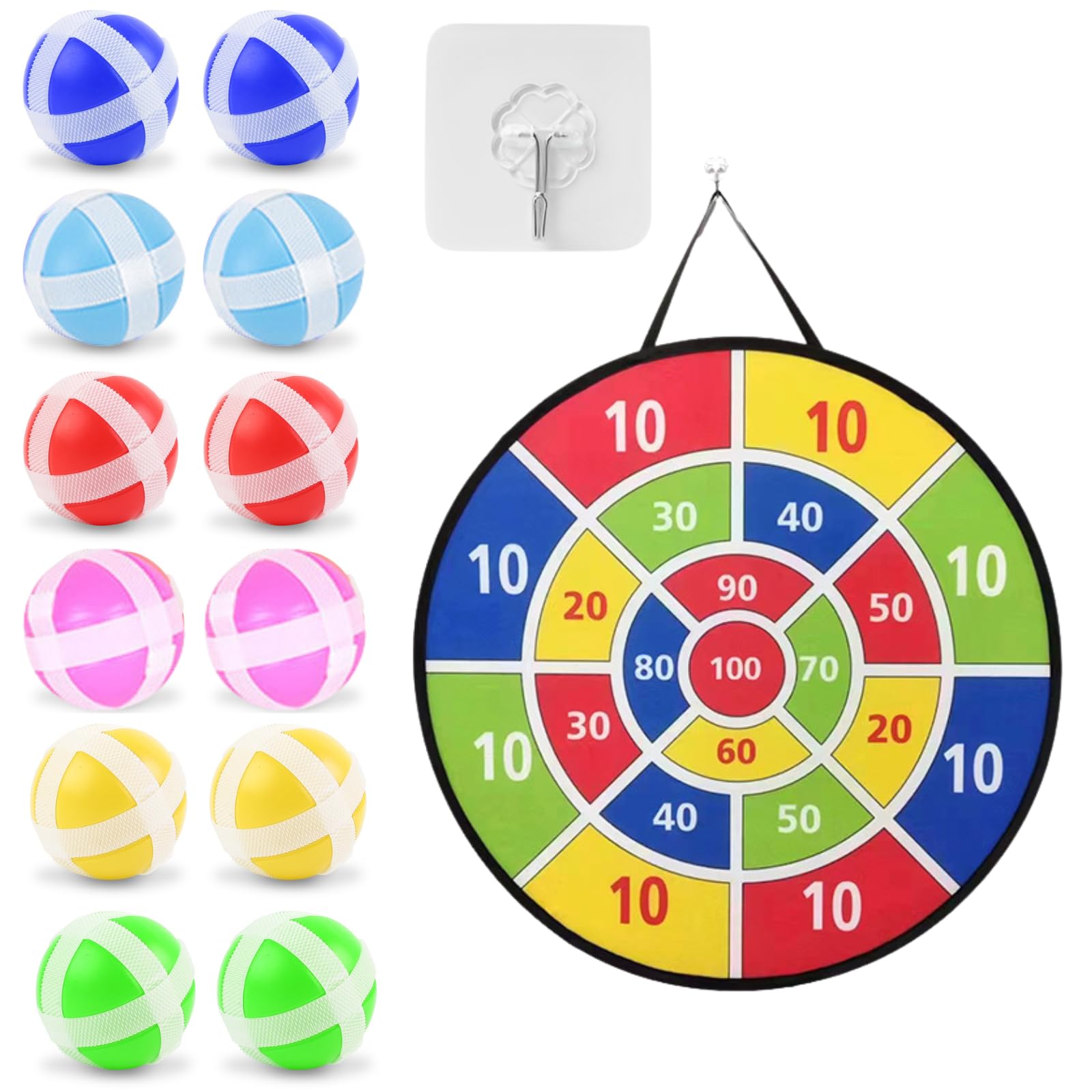 ATAK Darts Toy Target Shooting Game Darts Board with Velcro Balls Indoor Family Game