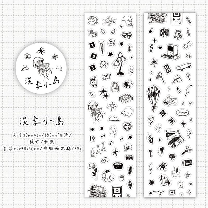 50mm*2m/Roll Cute Cartoon Kitchen Making Tapes School supplies DIY Scrapbook Stickers Diary Decor Planner Korean Stationery Tape