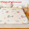 Bear Dog Butterfly Flower Pattern Latex Summer Sleeping Mat Set Gift Bedding