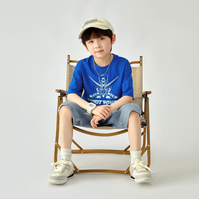 Duoduo Kids Mecha Warrior Boys  Cool-Feel Cotton Short-Sleeve T-shirt 150