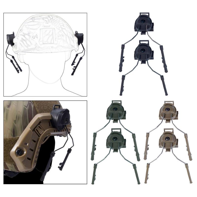 Helmet Rail Adapter Headphone Rail Bracket Flexibility Multiuse Easy Installation Helmet Accessories for Outdoor Sports