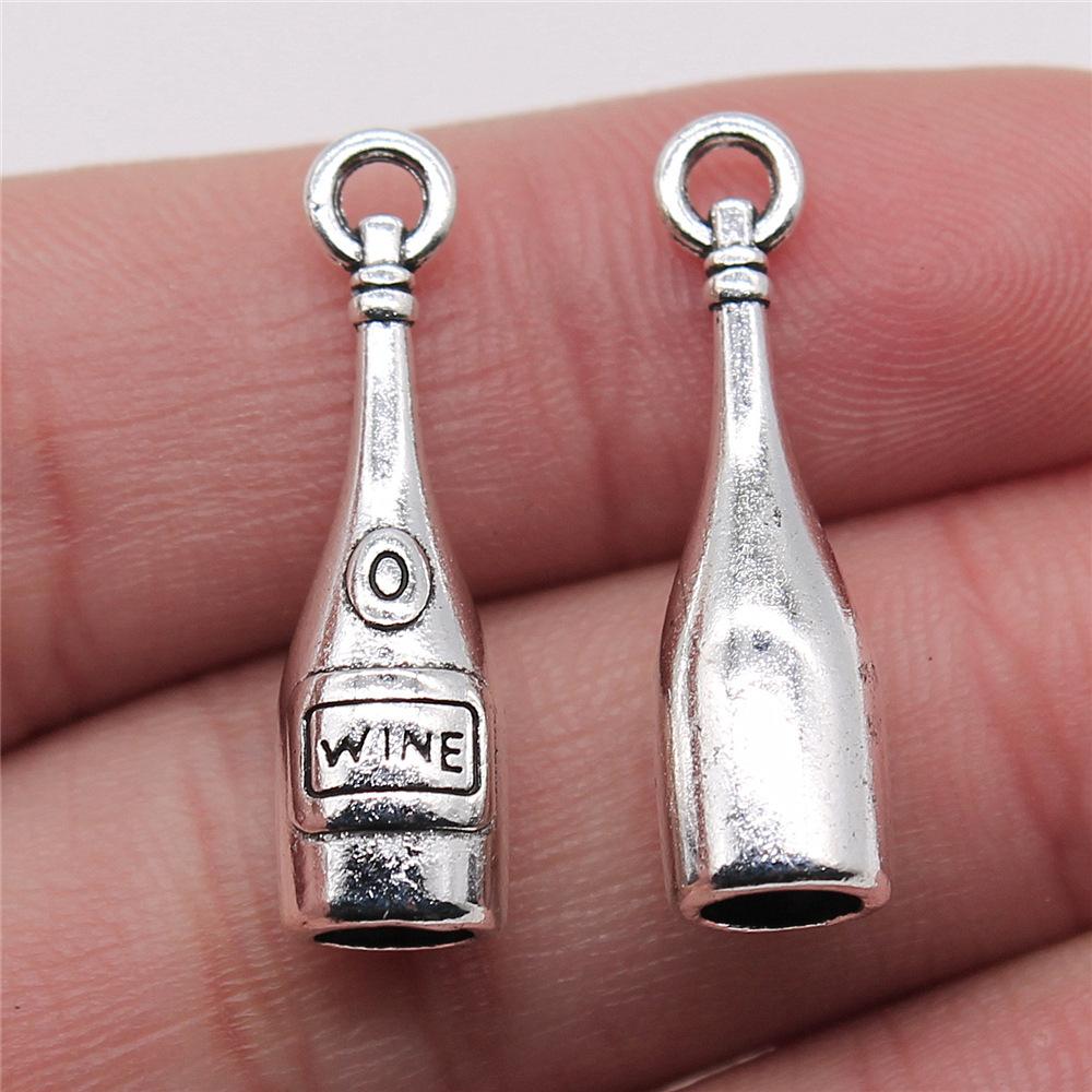 20pcs DIY Crafts Making Findings Handmade Tibetan Jewelry Beer Wine Corkscrew Bottle Opener Charms For Jewelry Making