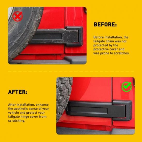 Heckklappenscharnier-Abdeckungen Zierleisten Für 2007-2018 Jeep Wrangler JK Zubehör Unlimited