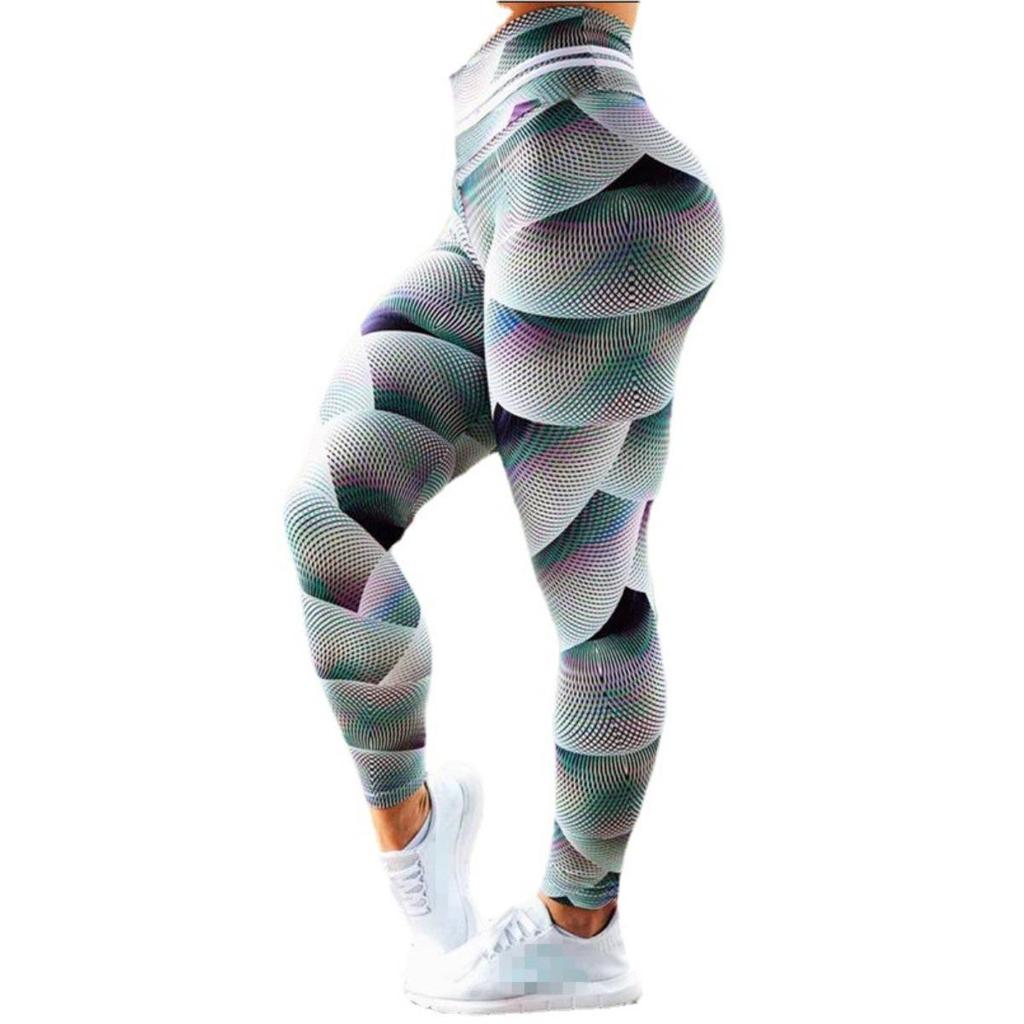 Women's New Arrival High Waist Fashion Workout Leggings Digital Print Sport Stretchy Gym Tights
