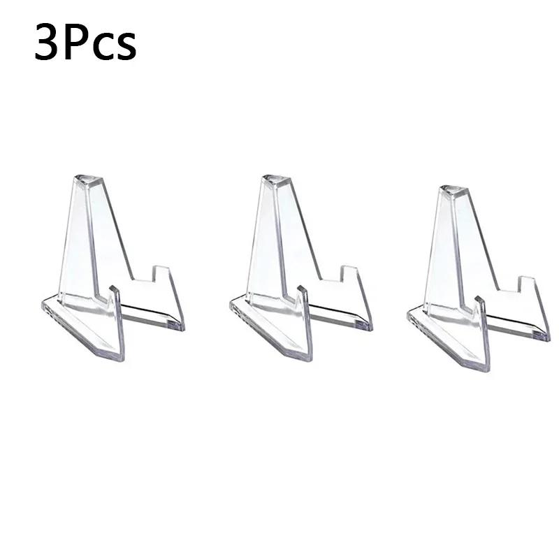 1-10Pcs Acrylic Display Stand Triangle Commemorative Coin Watch Card Holder Transparent Display Rack for Exhibitions Home Decor
