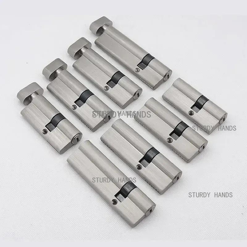 Special Custom Security Door Center Asymmetry Brass Lock Cylinder with Knob Aluminum Alloy Door Eccentric Lock Core Height 32mm