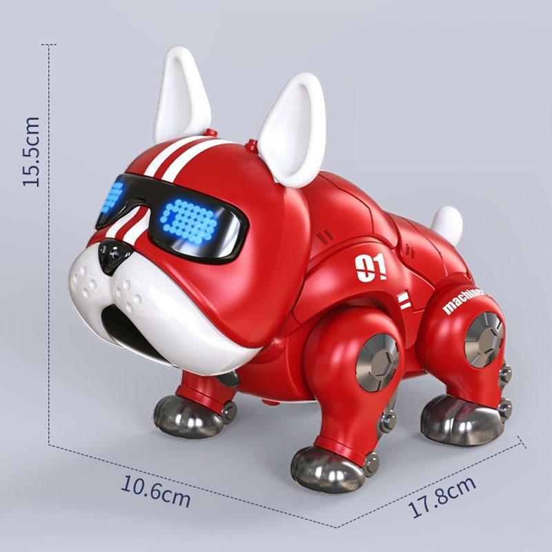 Dance Music Bulldog Robot Intelligent Interactive Dog Including Light Playthings Ideal For Children Children Early Education Infant Toy Boys Girl