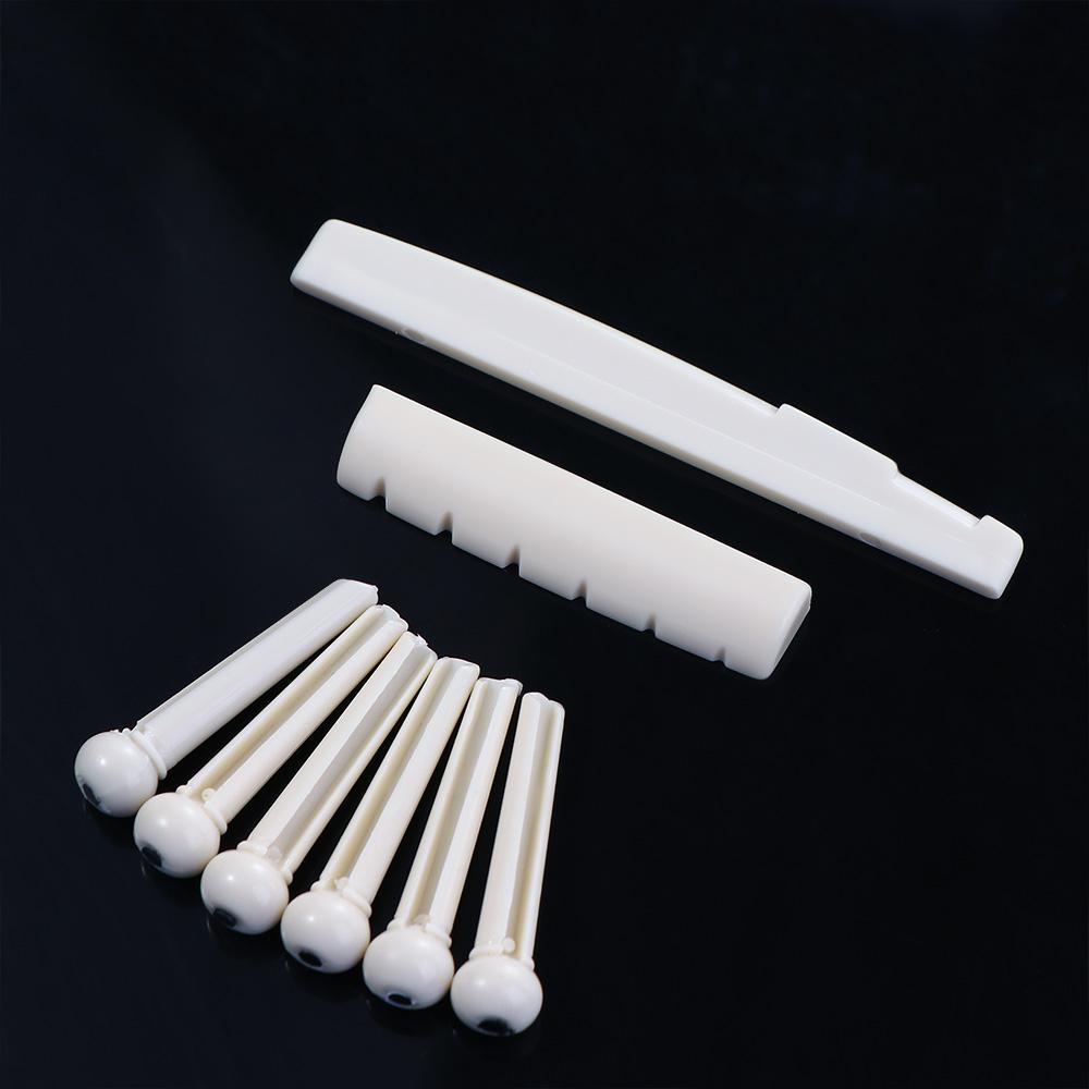 6-String Guitar Accessories Classica Portable Guitar Bridge Pins Saddle Nut