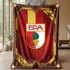 FC Augsburg FC Weiche Flanell-Fleece-Decke Leicht Gemütlich Warm Überwurfdecke für Sofa Bett Heimdekoration